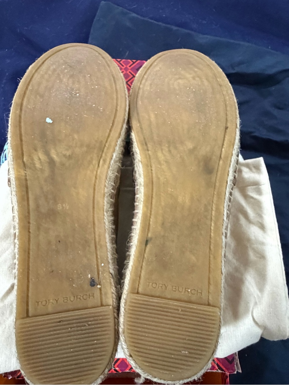 Tory Burch Ines Espadrille Almond Flour size 8.5 - Picture 5 of 5